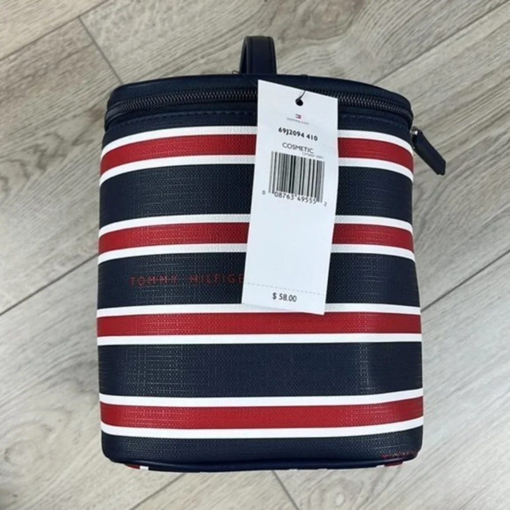 Tommy Hilfiger Cosmetic Travel Bag Blue, Red & White - Picture 7 of 8